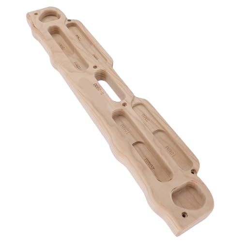 Wooden Rock Climbing Hangboard, Solid Wood Fingerboard Training Board for Bouldering Pull Up with Mounting Kit for Home Climbing Gym