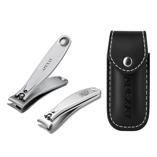 Made in Solingen, Germany - APEXAY Premium Professional Nail Clipper for Men & Women, Ultra Sharp Heavy Duty Surgical Stainless Steel, Maximum Durability (Large + Small) - size: Large + Small