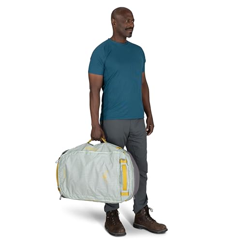 Osprey Transporter Lightweight Travel Duffel Bag - Extra Large Water Resistant Durable Gear Bag for Men and Women - color: Frosty Mint/Soundwave Grey, style: 65l