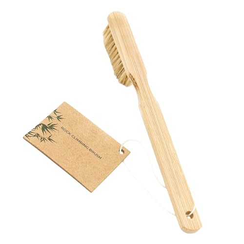 Rock Climbing Brush, Hard Bristle Wooden Handle with Hanging Hole, 7.87 Inch for Bouldering Climbing Hold Outdoor Gear