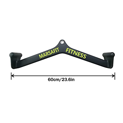 MARSAFIT Home Gym Fitness Rowing T-bar V-bar Pulley Cable Machine Attachment, Bicep Curl Tricep LAT pulldown Bar Back Strength Training Handle Grips LAT Pull Down Bar for Seat Row Workout - style: BTBAR 1904