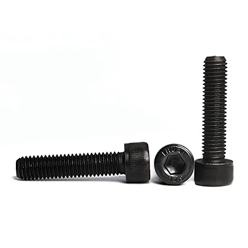 M5 x 55mm Socket Head Cap Screws Bolts 12.9 Grade Alloy Steel Metric Machine Hex Socket Screw, Black Oxide Finish, Fully Threaded, 25PCS - size: M5×55mm