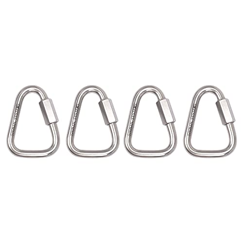 SHONAN Delta Quick Link 2.2 Inch Triangle Quick Links Stainless Steel Triangle Carabiners Marine Grade, 4 Pack, 880 Lbs Capacity - size: 2.2 Inch, 4 Pack(Marine Grade)