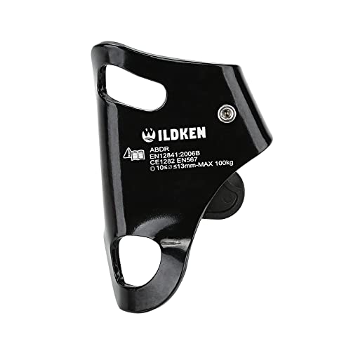 WILDKEN Rock Climbing Chest Ascender Climbing Mountaineering Tree Arborist | Rappelling Gear Climbing Equipment Rope Clamp for 10-13MM Rope - color: Black