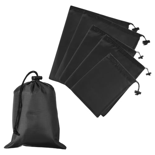 Drawstring Bag with Toggle, Stuff Sack String Waterproof Travel Storage Bags Cinch Stuff Pouch -Fitting for Yoga - color: Black