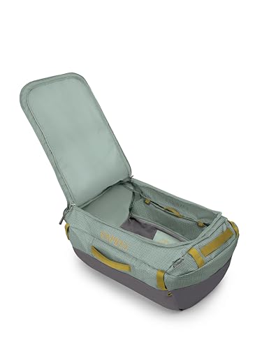 Osprey Transporter Lightweight Travel Duffel Bag - Extra Large Water Resistant Durable Gear Bag for Men and Women - color: Frosty Mint/Soundwave Grey, style: 65l