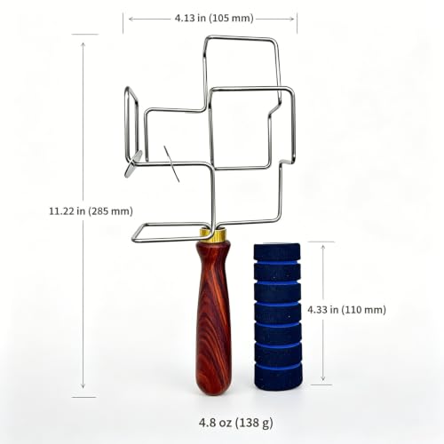 Wrist Maze & Hand Arm Exerciser Strengthener Equipment Tool | 25 Tracks with 2 Moving Gaskets, Comfort-Grip Wood Handle, Durable Stainless Steel Build, Lightweight for Home, Gym, Travel