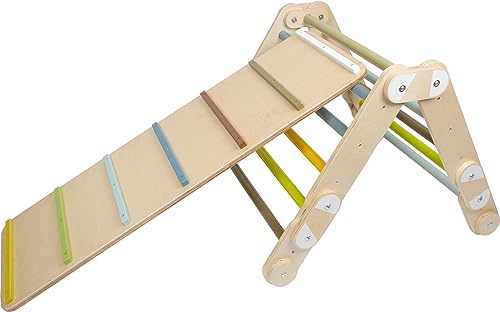 small foot Triangle-Wall Climbing 2in1 Adventure, Wood, 4 Adapters, Movement, from 2 Years 12625, 150 x 64 x 10 cm