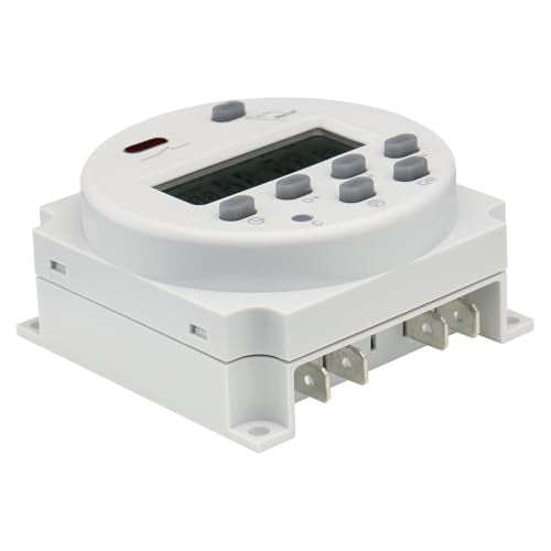 Baomain Time Switch Relay with 4 x Terminal Cable,Digital LCD Programmable Timer,24V DC/AC Input,200-250V 16A Output,28 Programs Daily/Weekly Schedule,CN101A for Lighting and Equipment Control - size: Timer with Terminal Cable
