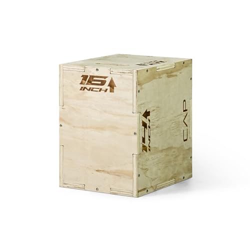 CAP Barbell 3-in-1 Plyometric Box | Multiple Styles and Sizes - size: 16in x 14in x 12in, style: WOOD