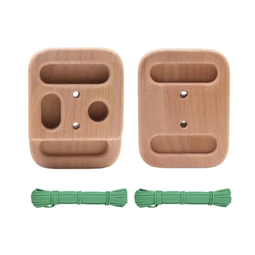 Qianly 2 Pieces Portable Wooden Fingerboard Compact Climbing Fingerboard Easy to Install Finger Strength for Home Gym