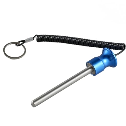 Gym Pin, Universal Aluminum Alloy Weight Stack Pin with Pull Rope for Fitness Equipment Pin Training - color: Blue 10*125mm