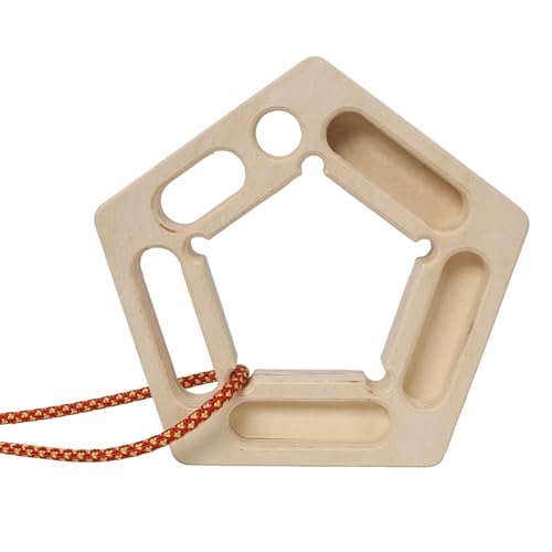 2-Pack Wooden Climbing Hangboard for Finger Strength Training - Portable Rock Climbing Trainer