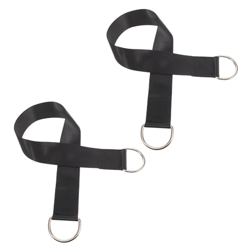 GALPADA 2pcs Dumbbell Loading Straps for Barbell and Squat Belt, Nylon Weight Plate Holding Straps, Fits Dumbbell and Barbell Sizes, Disperses Waist Pressure for Commercial Fitness