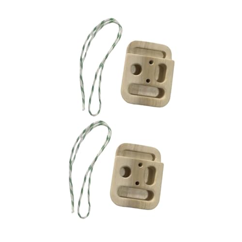 Climbing Hangboard Training Board with Rope (2 Pack) - Wooden Fingerboard for Grip Strength & Pull Up Training