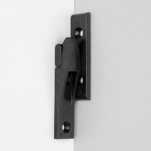 8 Sets Furniture Suspension Fitting ABS Plastic Quick Fitting Furniture Panel Joint Bracket Fast Installation Push-On Clips, Furniture Panel Joint Bracket for Cabinet Wardrobe Mounting, Black