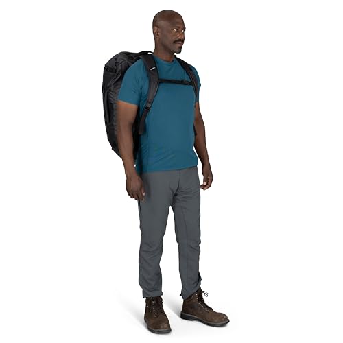 Osprey Transporter Lightweight Travel Duffel Bag - Extra Large Water Resistant Durable Gear Bag for Men and Women - color: Blue Flame/Nocturnal Blue, style: 65l