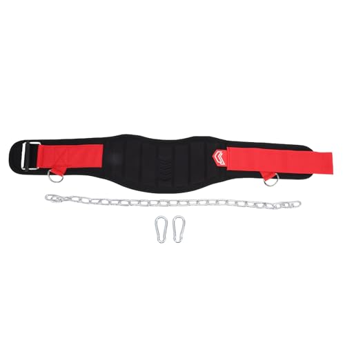 Weighted Pull Up Belt with Chain, Dip Belt for Workouts, Ergonomic & Breathable EVA Material for PullUps, Squats, Strength Training - color: L