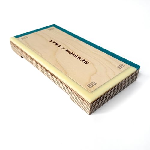 Teak Tuning x Session Fingerboard Manual Pad with Matte Acrylic Coping – 12.75" Long, 7.875" Wide, 6" Tall – Baltic Birch Wood Fingerboard Obstacle - Box for Manuals, Grinds & Slides