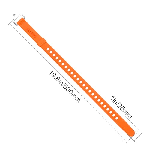 Utility Straps Pro (2-Pack) - Heavy-Duty 40lb Secure Straps for Bikes, Skis, Moto Gear, Tools & More - Freeze-Proof, Safety Orange (20in(50CM)) - color: 20in(50CM)