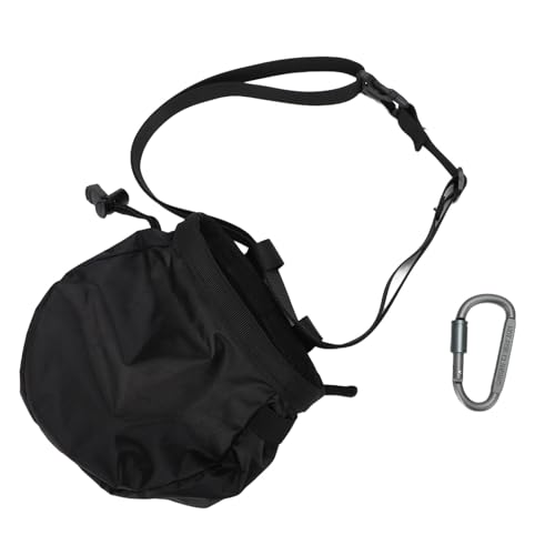 Chalk Bag Climbing Powder Bag Rock Climbing Chalk Storage Water Proof Oxford Cloth Fleece Lining Adjustable Drawstring Large Capacity for Gym Weightlifting