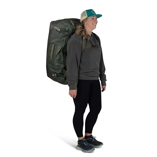 Osprey Transporter Lightweight Travel Duffel Bag - Extra Large Water Resistant Durable Gear Bag for Men and Women - color: Raven Black, style: 120l