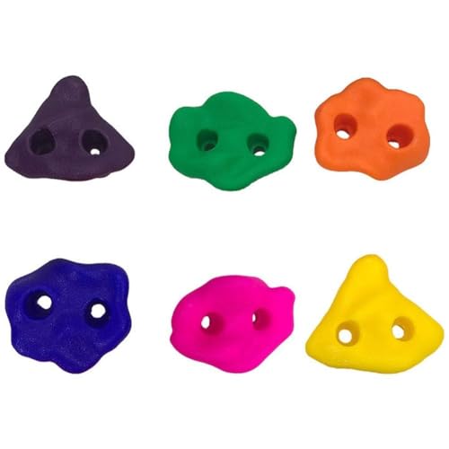 JEOZBM Rock Climbing Holds, 10Pcs Kids Climbing Stones Kit with 20 Swing Fasteners, Rock Wall Climbing Kit for Outdoor Indoor Home Playground
