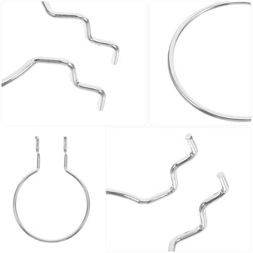 SMASOLO 10pcs Metal Pegboard Hooks Silver Heavy Duty Tool Hangers for Garage and Craft Room Storage, Sturdy Pegboard Organizer Accessories for Hanging Board Hardware