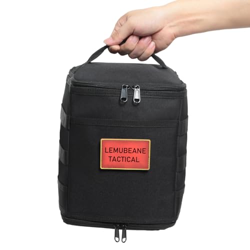 Tactical Camping Storage Bag 7L Utility Tote Bag Trunk Organizer (Black) - color: Black