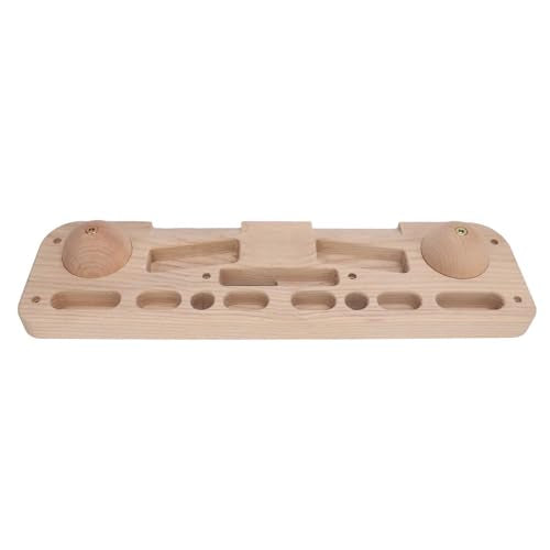 Keenso Wooden Rock Climbing Hangboard, Wooden Hangboard Climbing Board Fingerboard Climbing Training Board for Building Core Strength and Endurance