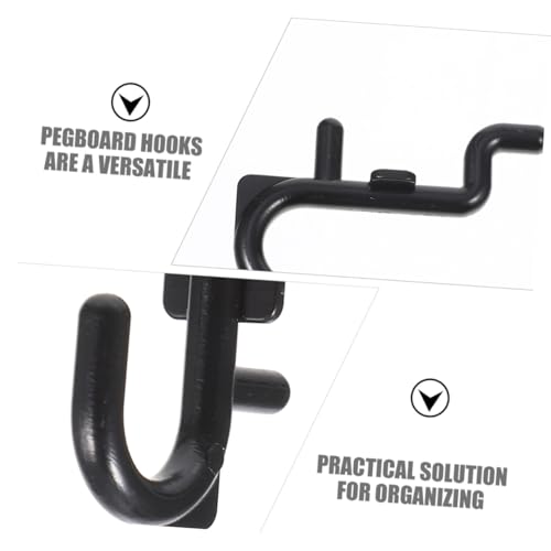 Kisangel 10pcs Plastic Pegboard Hooks Heavy Duty Pegboard Accessories for Garage Tool Storage Hanging Board Hooks for Organization and Wall Display