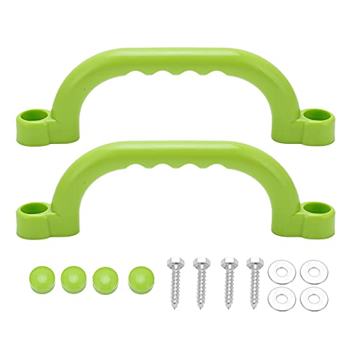 2-Pack Plastic Playground Handles - Textured Grip Rail for Climbing Frame Swing Sets and Treehouses