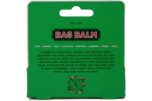Bag Balm Skin Moisturizer Kit - Original Formula for Dry Skin, Hands, Feet, Lips, Cuticles, Elbows, Heels, Chafing, Pets & Livestock - Includes 1 8 oz Tin & 1 0.33 On The Go Tube