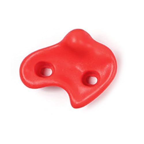 SUNGOOYUE 20 PCS Rock Climbing Holds, Ergonomic PE Rock Wall Grips with Screws and Wrench Tool, for Indoor Outdoor Kids - color: Red