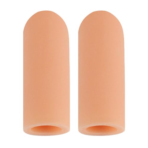 1pair High Elasticities Finger Guard Reusable Finger Protecting Sleeves for Extended Wear Comfortable(color)