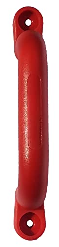 APSI Plastic Handles and Grab Bars for Playground Equipment, Climbing Walls, Doors, Drawers, Trees, Bunk Bed and More, Sturdy All Weather Material, Pack of 2 (Red) - color: Red