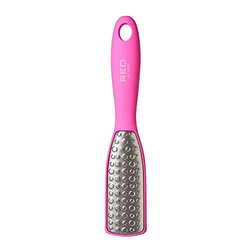 RED by Kiss Stainless Steel Callus Foot File – Callus Remover for Dry and Wet Feet, Double-Side Grinding, Best Foot Care Pedicure Tool, Washable Foot Scrubber for Cracked Heels - style: Foot File