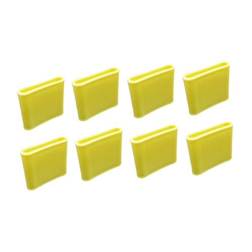 Almencla 8 Pieces Silicone Finger Sleeves Non Slip Soft Finger Covers Reusable Finger Protectors Thumb Brace Support Anti Slip Finger Cot Suitable for Gym, Yellow S - color: Yellow S