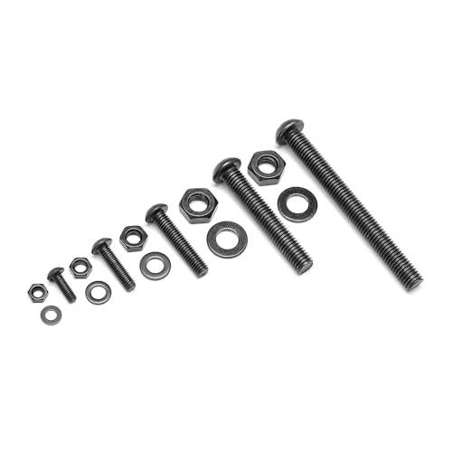 688Pcs M4 M5 M6 M8 Screw and Bolt Assortment Set 12.9 Grade Alloy Steel Metric Fastener Set Machine Screw and Nut Set Hex Screws Nuts Washers Kit(Black) - color: X14-large-688 M4 M5 M6 M8 Button Head(Black)