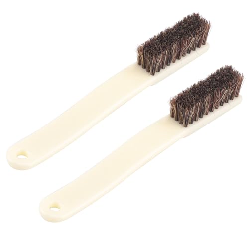 2pcs Long Handle Firm Bouldering Brush Bouldering Brush with Thick Hairs Bristles Tool Firm - color: Brown Small