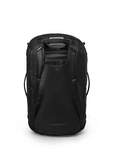 Osprey Transporter Lightweight Travel Duffel Bag - Extra Large Water Resistant Durable Gear Bag for Men and Women - color: Raven Black, style: 95l