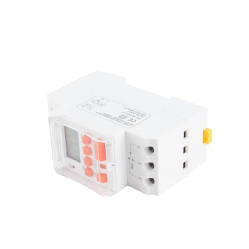AC 85-265V 30A Timer Switches TM919BK Digital Timer 24Hours 7Days Programmable Countdown LCD Display 16 On/Off Settings 35mm DIN Rail