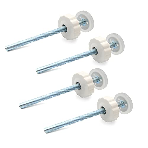 Vmaisi 8MM Pressure Gates Threaded Spindle Rods, Baby Gates Accessory Screw Bolts Kit Fit for All Pressure Mounted Walk Thru Gates 8 Pack - size: 4 Count (Pack of 2)