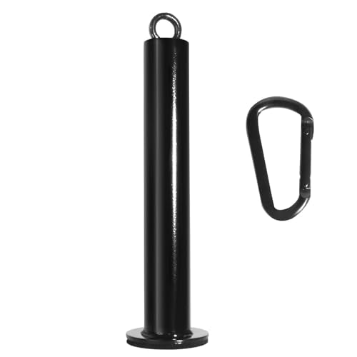 Heavy Duty Weight Loading Pin with Carabiner, Compatible with 2" Olympic Weight Plates, for Cable Pulley LAT Pulldown System, Home Gym Strength Training Equipment