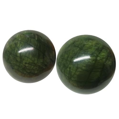LLY 2`` Hand Exercise Ball, Chinese Baoding Ball, Hand Therapy Ball, Adult Stress Relief Massage Ball, Alleviating Memory Loss (Xiuyan Jade)