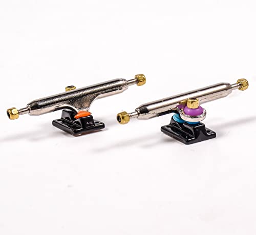 Fingerboard Trucks with Upgraded Urethane Bushings and Pivot Cup,34mm 32mm Width,Normal Kingpin (Black, 34mm) - color: Black, size: 34mm