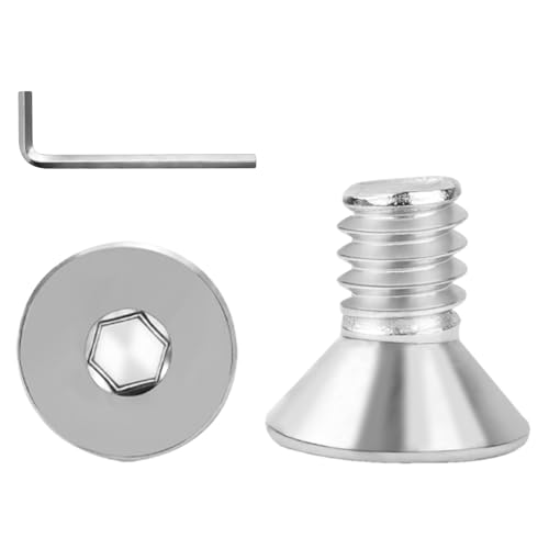 5/16-18x1/2 Flat Head Socket Cap Screws Bolts 30pcs HS/JXLS-03 | 304 Stainless Steel, UNC Coarse Full Thread, Equipped with Phillips Bit, for DIY, for Repair, Install Furniture Screws - size: 5/16-18x1/2"