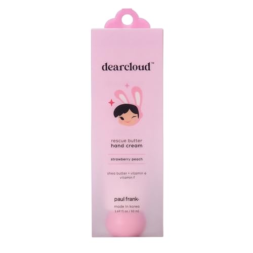 Paul Frank Rescue Butter Hand Cream – Shea Butter (Strawberry Peach) | Shea Butter · Vitamin E · Vitamin F · Paul Frank design · for dry & cracked hands