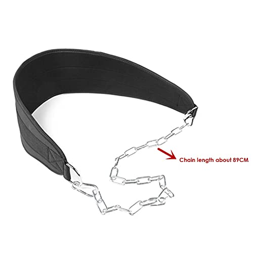 Dipping Belt with Chain 89CM Adjustable Heavy Duty Steel Lifting Chain for Pull Ups, Weightlifting, Powerlifting, Bodybuilding Workouts, Weighted Parallel Dips Strength Tested Up to 50kg