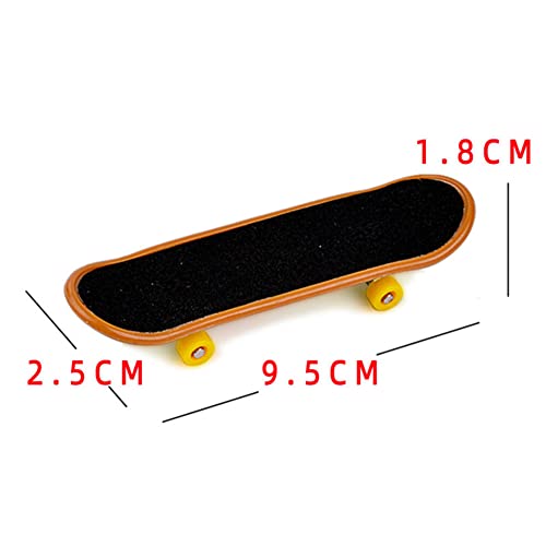 ZEZEFUFU 1 Set 18PCS Plastic Mini Fingerboard Skateboard Two Wheels Bike
